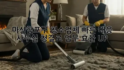 ✨마산합포구 청소업체 빠른 대응! 사무실 청결로 업무 효율 UP!🚀